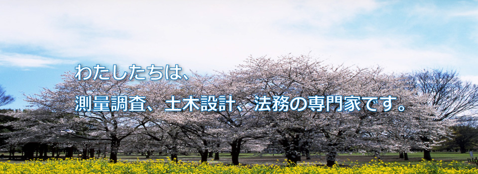 わたしたちは、測量調査、土木設計、法務の専門家です